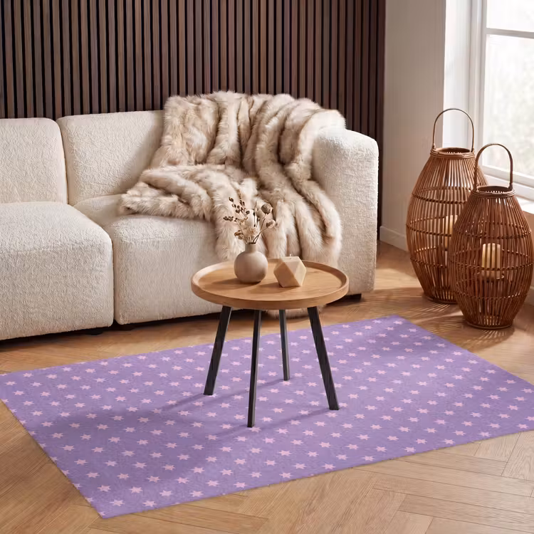 Teppich - Lila – Rosa – Sterne – Geometrisch – Muster — 3