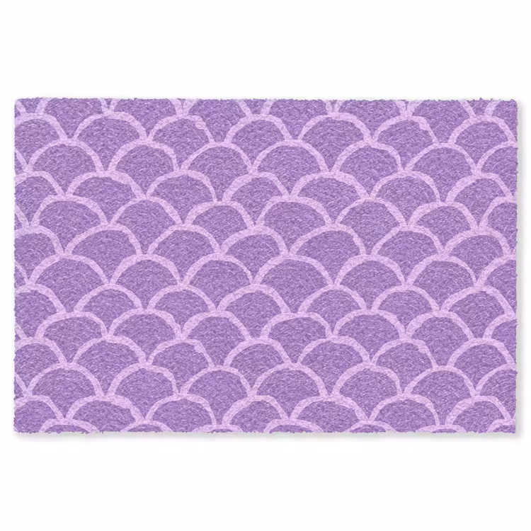 Teppich - Lila – Schuppen – Muscheln – Handgezeichnet – Muster — 1