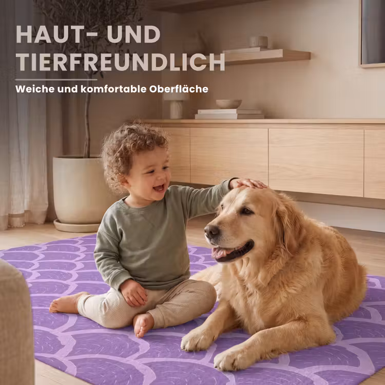 Teppich - Lila – Schuppen – Muscheln – Handgezeichnet – Muster — 6