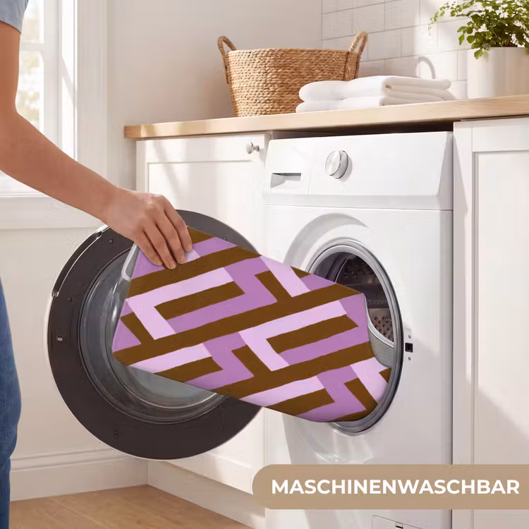 WC Vorleger - Braun – Rosa – Geometrisch – Mäander – Muster — 7