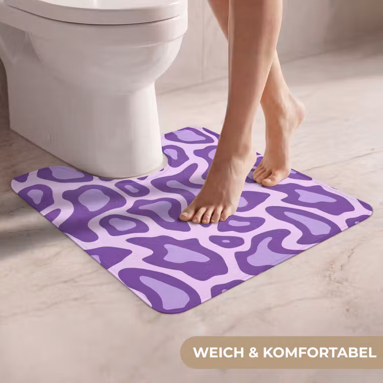 WC Vorleger - Lila – Abstrakt – Leopard – Flecken – Groovy – Muster — 5