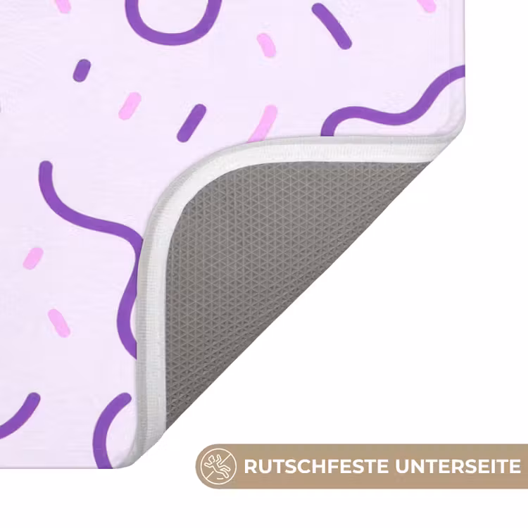WC Vorleger - Lila – Abstrakt – Memphis – Retro – Sprenkel – Muster — 3