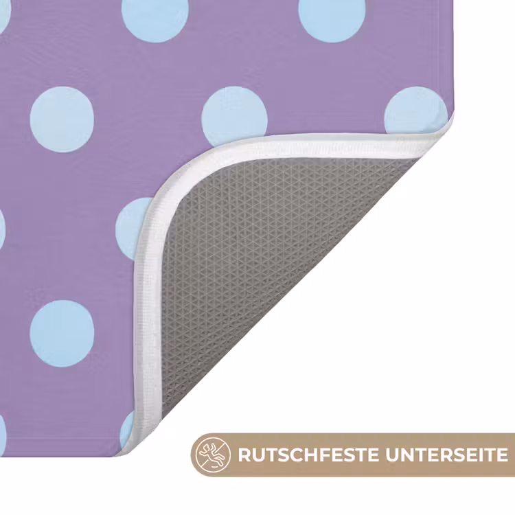 WC Vorleger - Lila – Blau – Geometrisch – Punkte – Polka Dot – Muster — 3