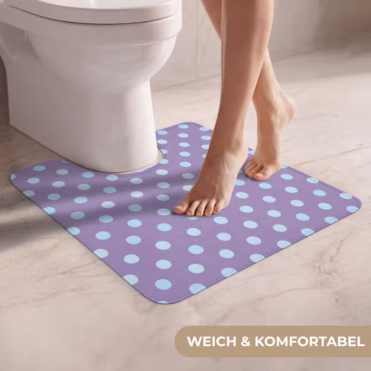 WC Vorleger - Lila – Blau – Geometrisch – Punkte – Polka Dot – Muster — 5