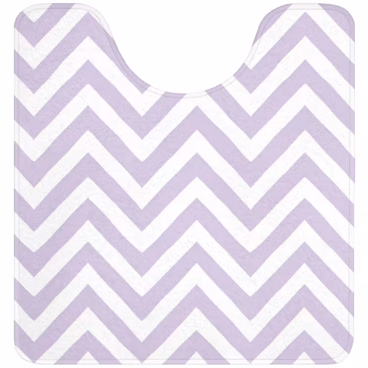WC Vorleger - Lila – Geometrisch – Chevron – Zickzack – Muster — 1