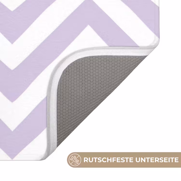 WC Vorleger - Lila – Geometrisch – Chevron – Zickzack – Muster — 3