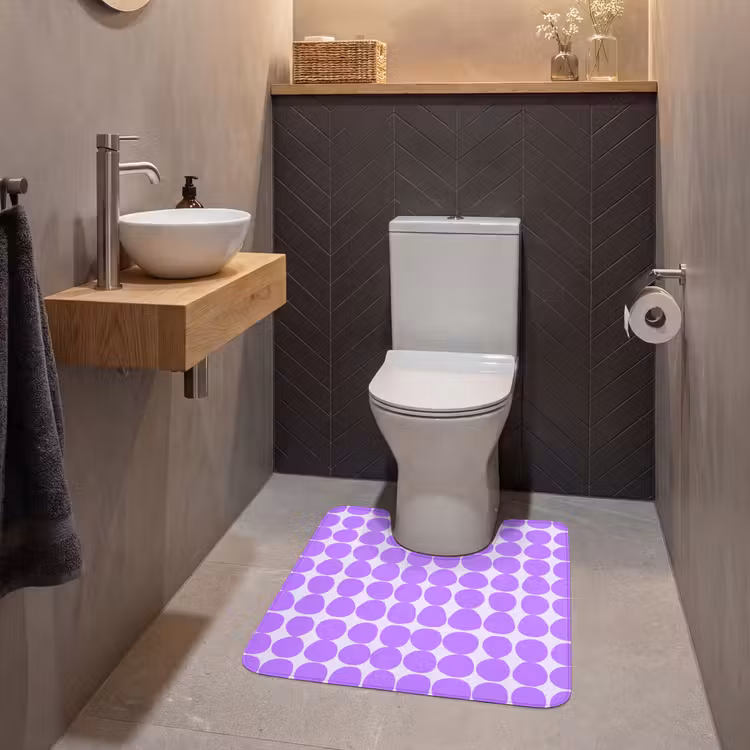 WC Vorleger - Lila – Geometrisch – Punkte – Polka Dot – Muster — 2