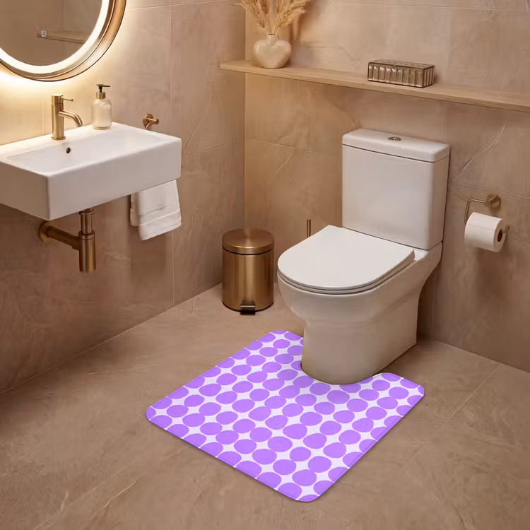 WC Vorleger - Lila – Geometrisch – Punkte – Polka Dot – Muster — 4