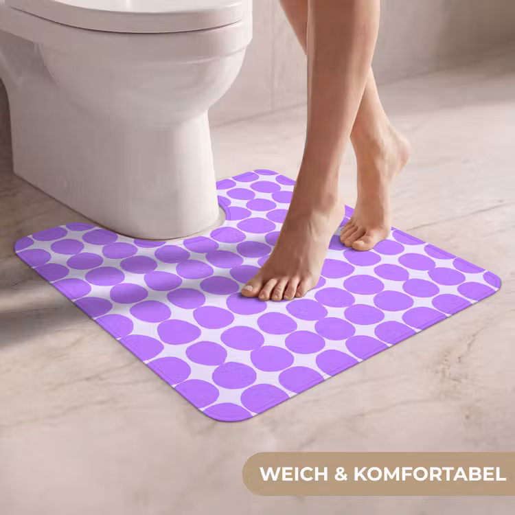 WC Vorleger - Lila – Geometrisch – Punkte – Polka Dot – Muster — 5