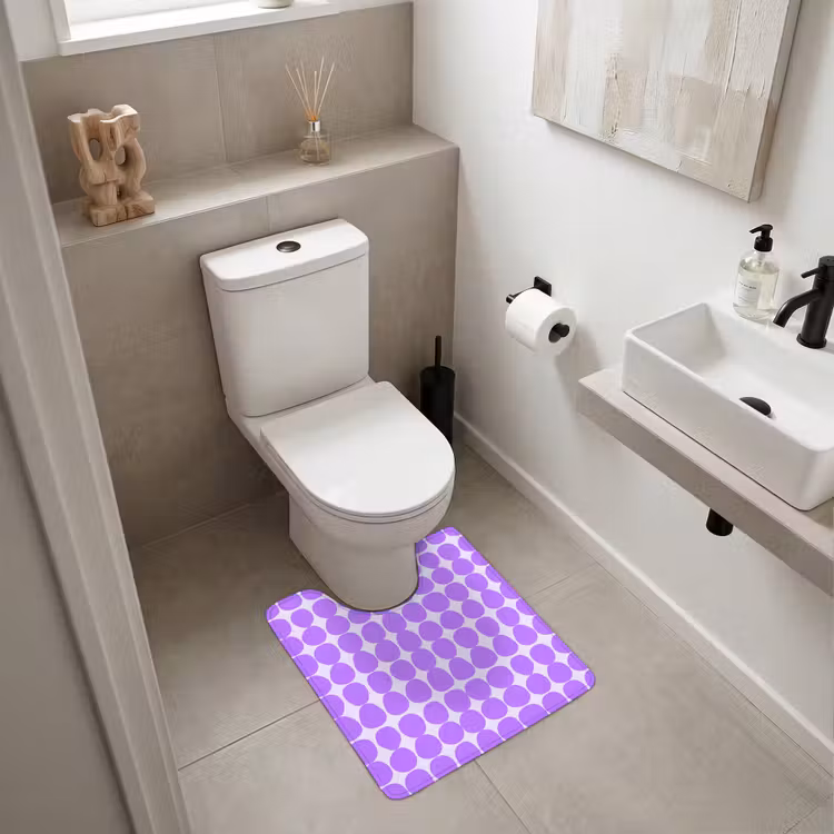 WC Vorleger - Lila – Geometrisch – Punkte – Polka Dot – Muster — 6