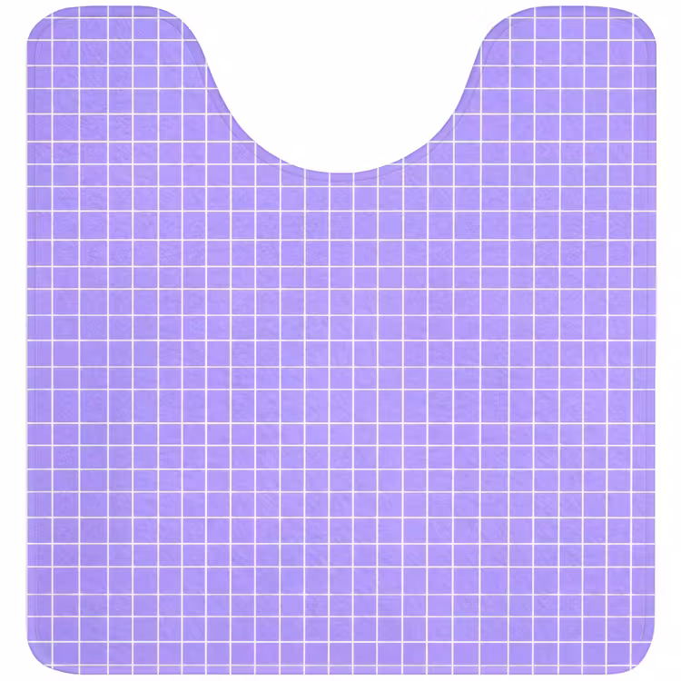 WC Vorleger - Lila – Geometrisch – Raster – Minimalistisch – Muster — 1