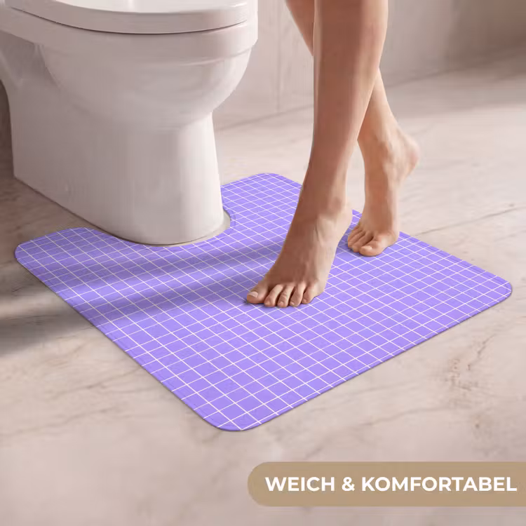 WC Vorleger - Lila – Geometrisch – Raster – Minimalistisch – Muster — 5