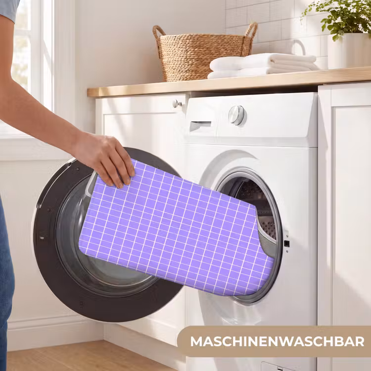 WC Vorleger - Lila – Geometrisch – Raster – Minimalistisch – Muster — 7
