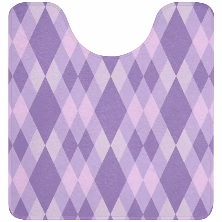 WC Vorleger - Lila – Geometrisch – Rauten – Argyle – Muster — 1