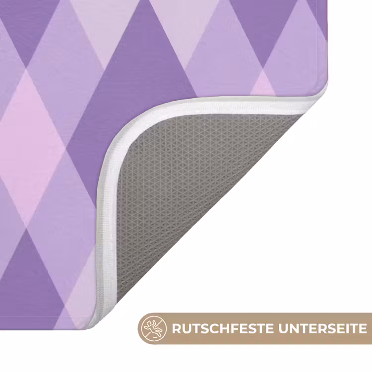 WC Vorleger - Lila – Geometrisch – Rauten – Argyle – Muster — 3