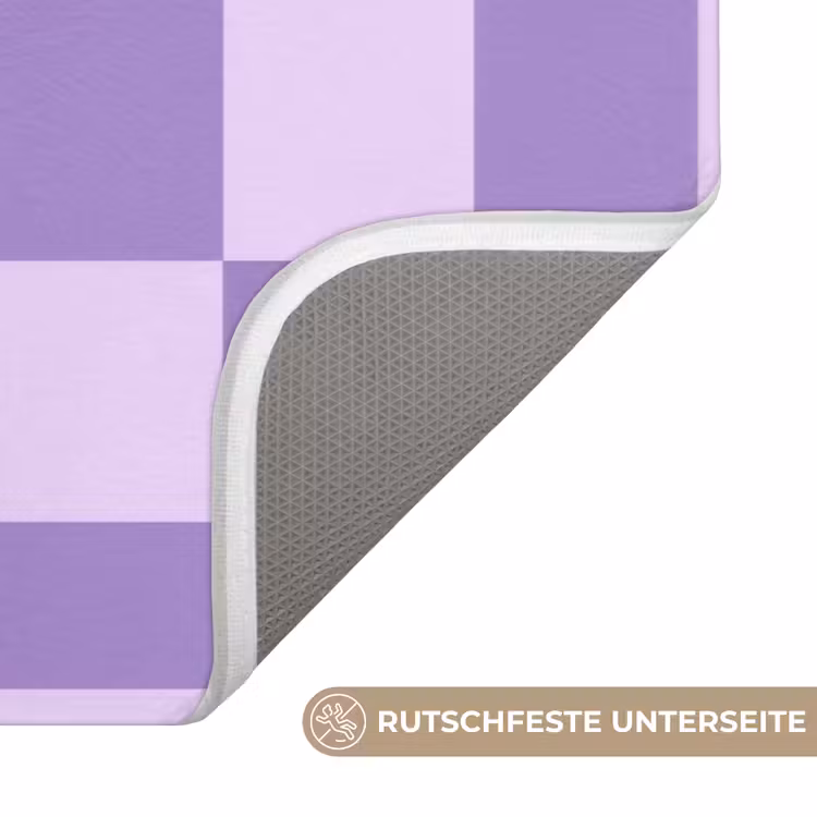 WC Vorleger - Lila – Geometrisch – Schachbrettmuster – Blöcke – Muster — 3