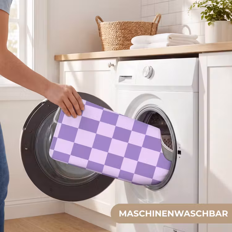 WC Vorleger - Lila – Geometrisch – Schachbrettmuster – Blöcke – Muster — 7