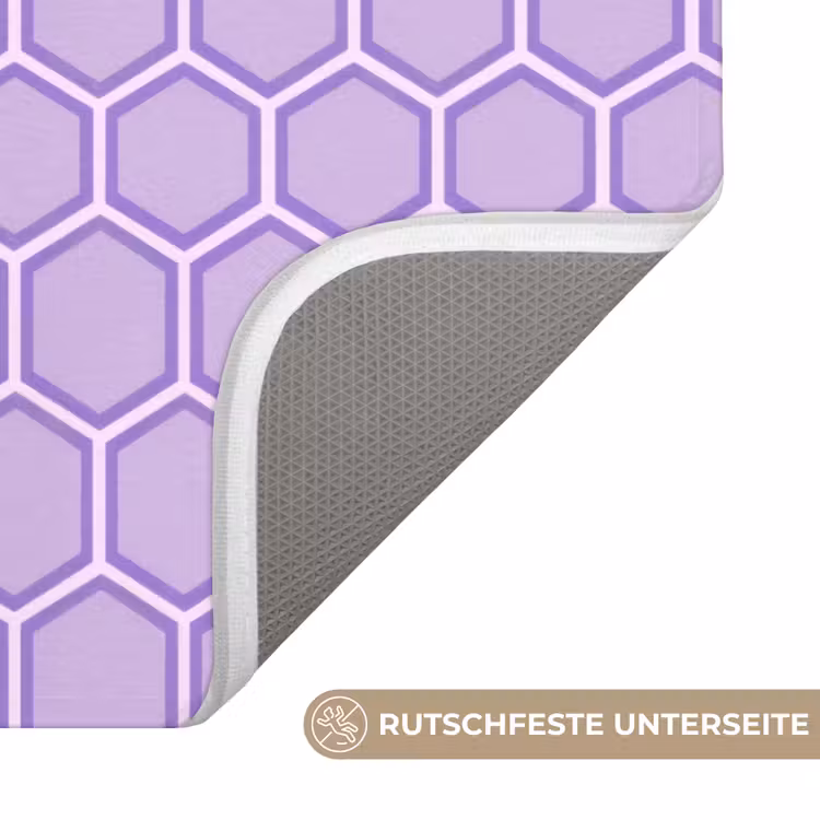 WC Vorleger - Lila – Geometrisch – Wabenmuster – Bienenwabe – Muster — 3