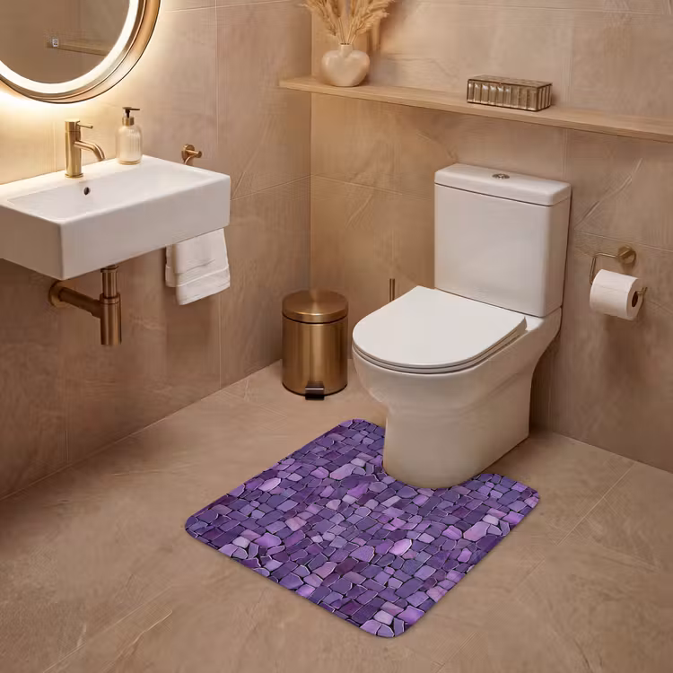 WC Vorleger - Lila – Mosaik – Scherben – Stein – Muster — 4