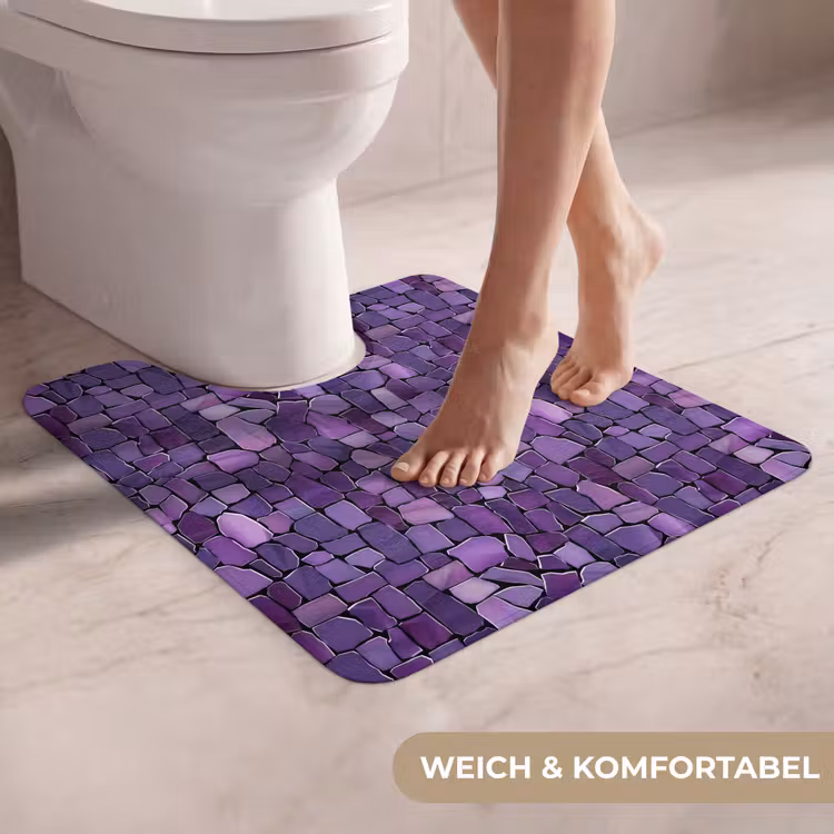 WC Vorleger - Lila – Mosaik – Scherben – Stein – Muster — 5
