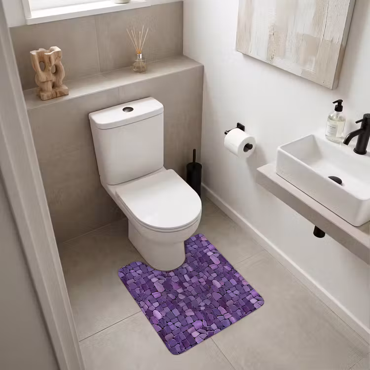 WC Vorleger - Lila – Mosaik – Scherben – Stein – Muster — 6
