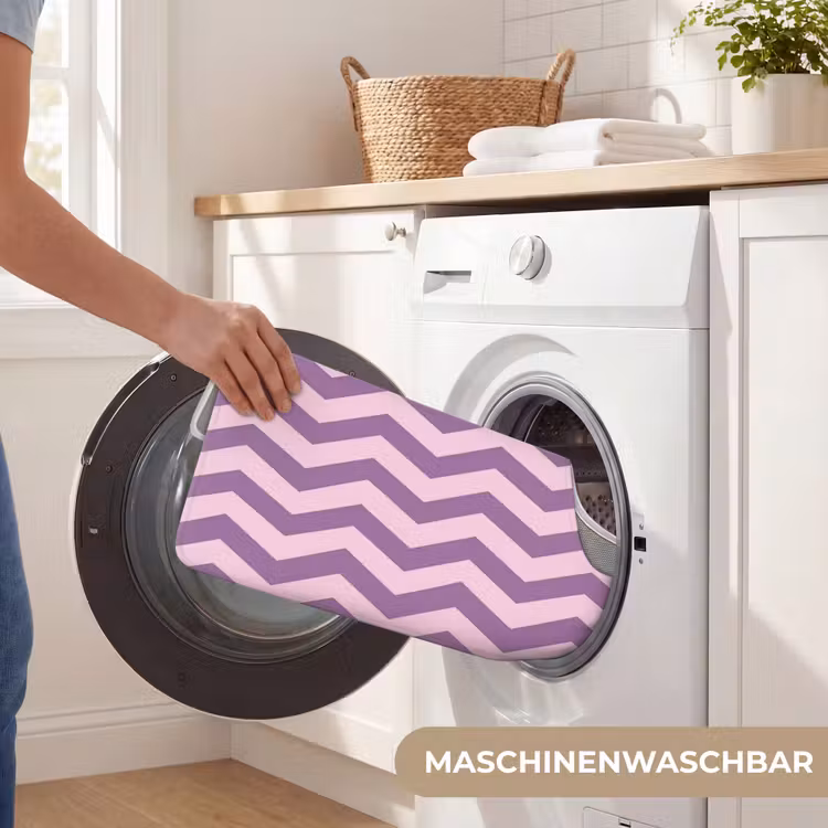 WC Vorleger - Lila – Rosa – Geometrisch – Chevron – Zickzack – Muster — 7