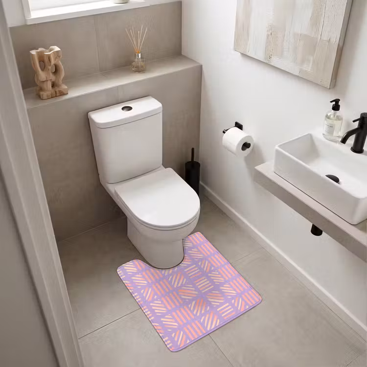 WC Vorleger - Lila – Rosa – Geometrisch – Streifen – Blöcke – Muster — 6