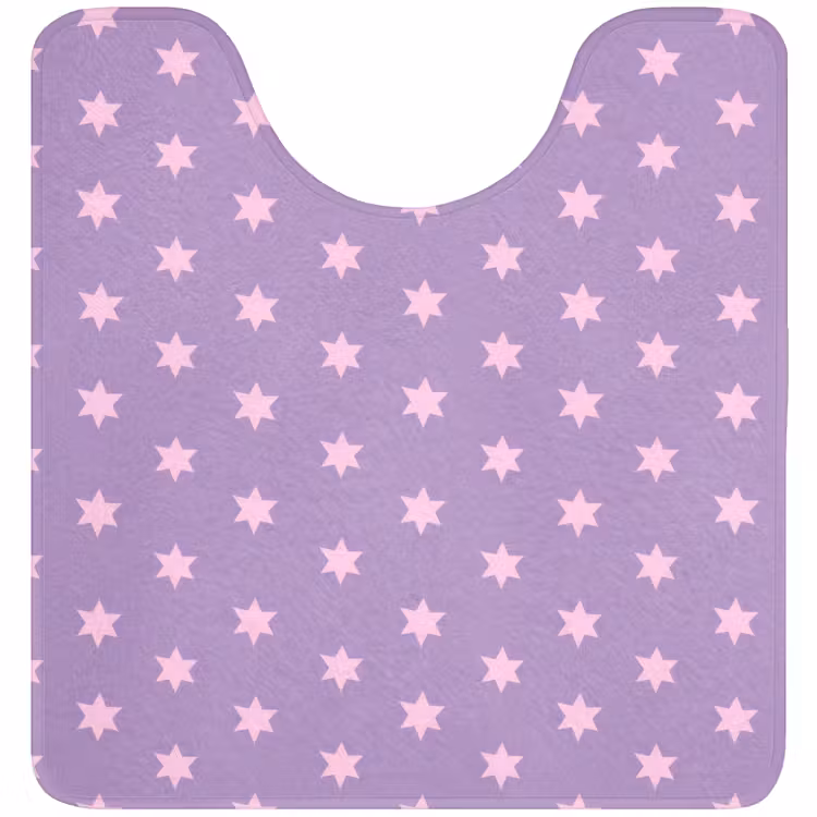WC Vorleger - Lila – Rosa – Sterne – Geometrisch – Muster — 1