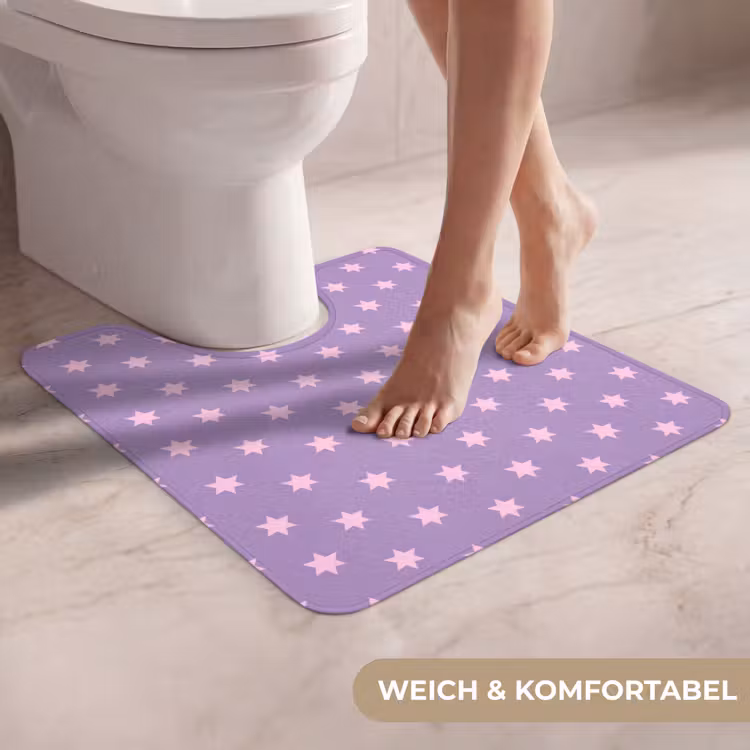 WC Vorleger - Lila – Rosa – Sterne – Geometrisch – Muster — 5