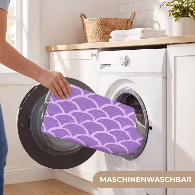 WC Vorleger - Lila – Schuppen – Muscheln – Handgezeichnet – Muster — 7