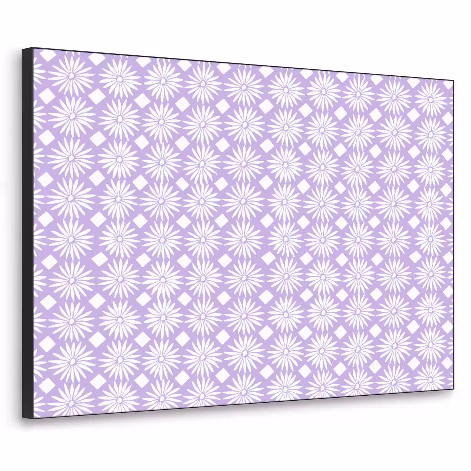 Art Frame - Lila – Botanisch – Blumen – Gänseblümchen – Muster — 1
