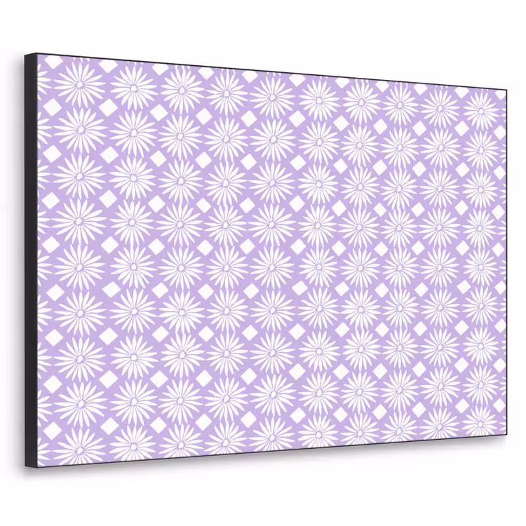 Art Frame - Lila – Botanisch – Blumen – Gänseblümchen – Muster — 1
