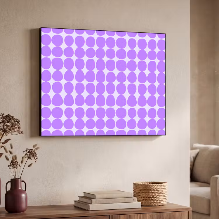 Art Frame - Lila – Geometrisch – Punkte – Polka Dot – Muster — 3