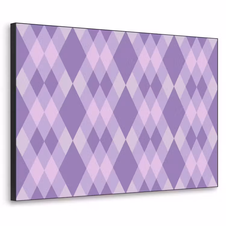 Art Frame - Lila – Geometrisch – Rauten – Argyle – Muster — 1