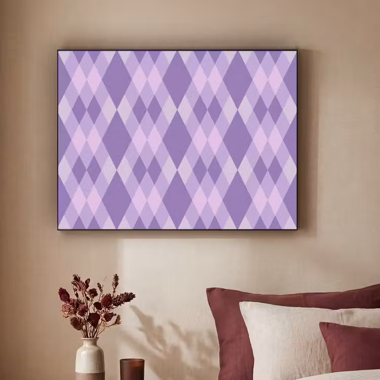 Art Frame - Lila – Geometrisch – Rauten – Argyle – Muster — 2