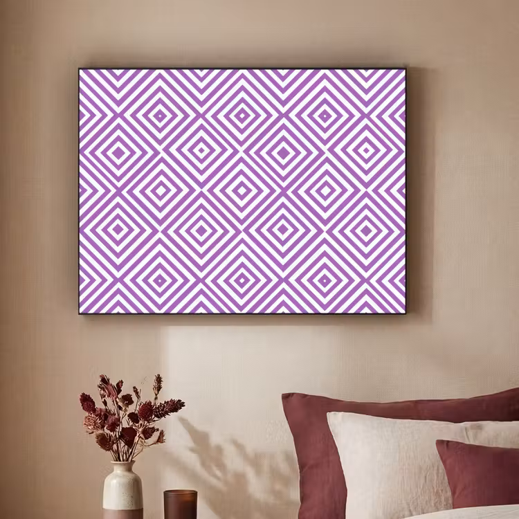 Art Frame - Lila – Geometrisch – Rauten – Konzentrisch – Muster — 2