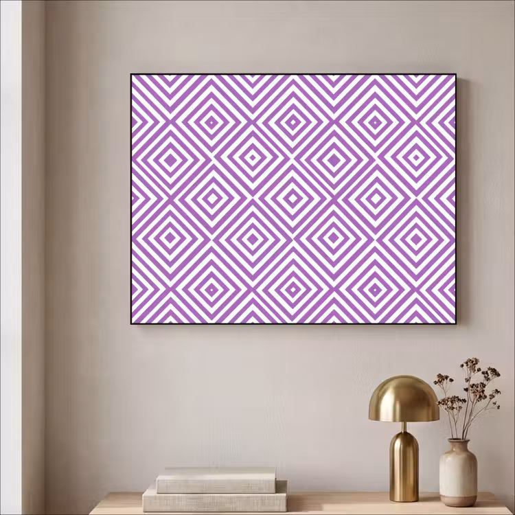 Art Frame - Lila – Geometrisch – Rauten – Konzentrisch – Muster — 4