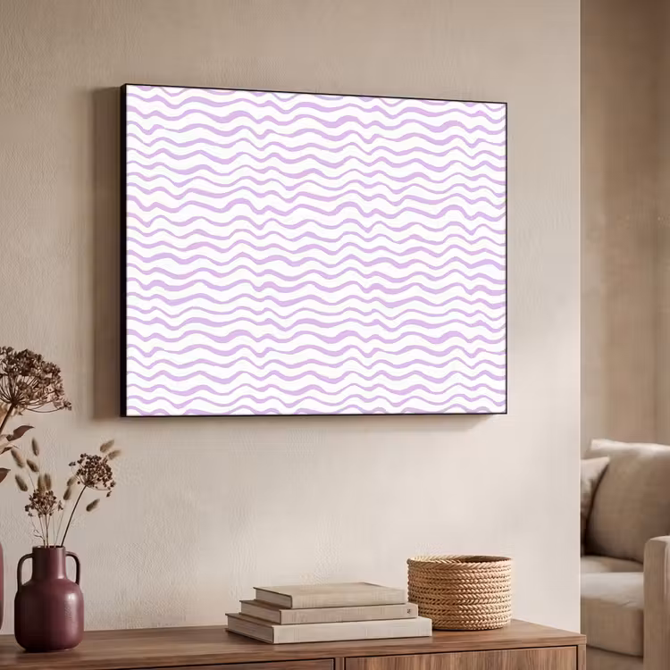 Art Frame - Lila – Geometrisch – Wellen – Linien – Muster — 3