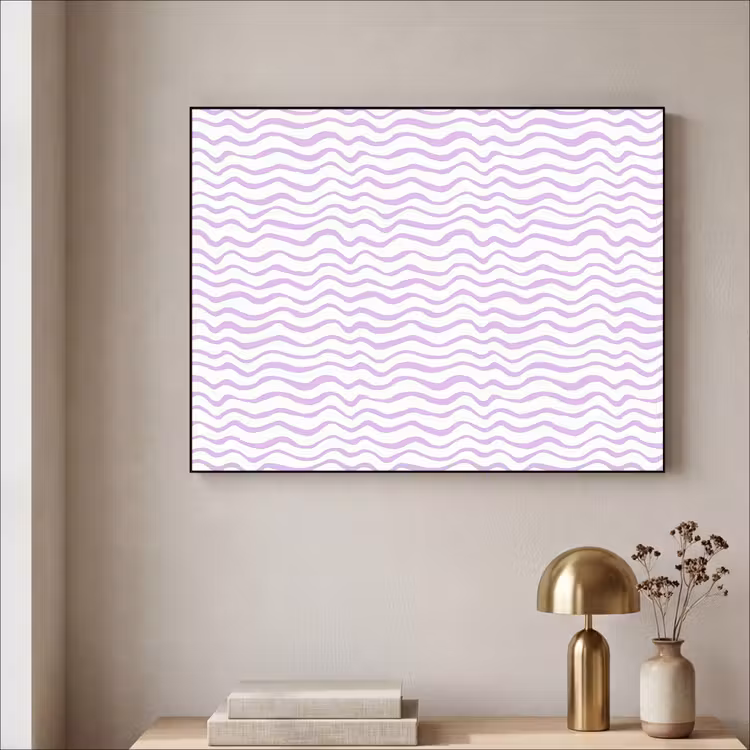 Art Frame - Lila – Geometrisch – Wellen – Linien – Muster — 4