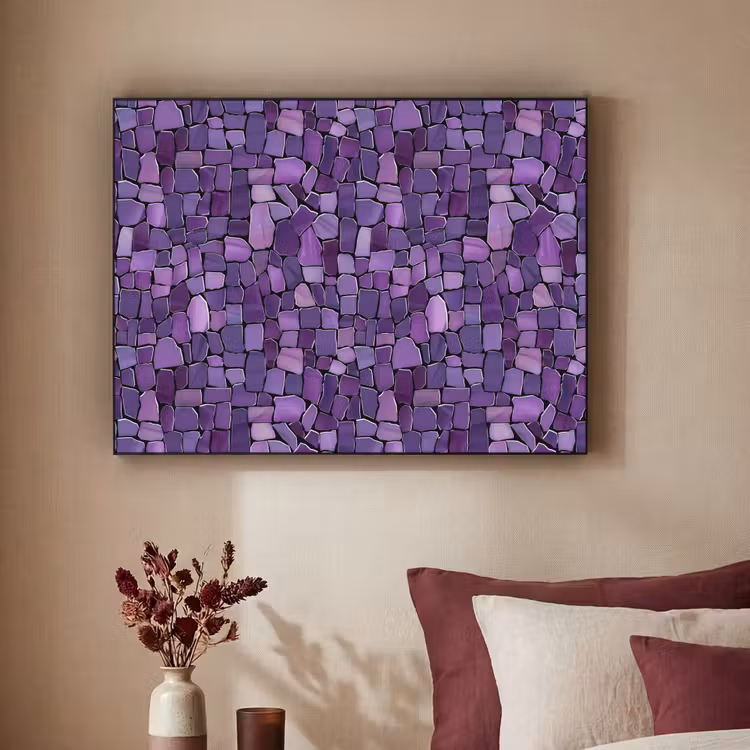 Art Frame - Lila – Mosaik – Scherben – Stein – Muster — 2