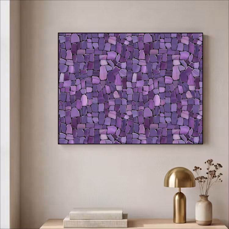 Art Frame - Lila – Mosaik – Scherben – Stein – Muster — 4