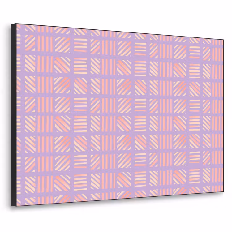 Art Frame - Lila – Rosa – Geometrisch – Streifen – Blöcke – Muster — 1