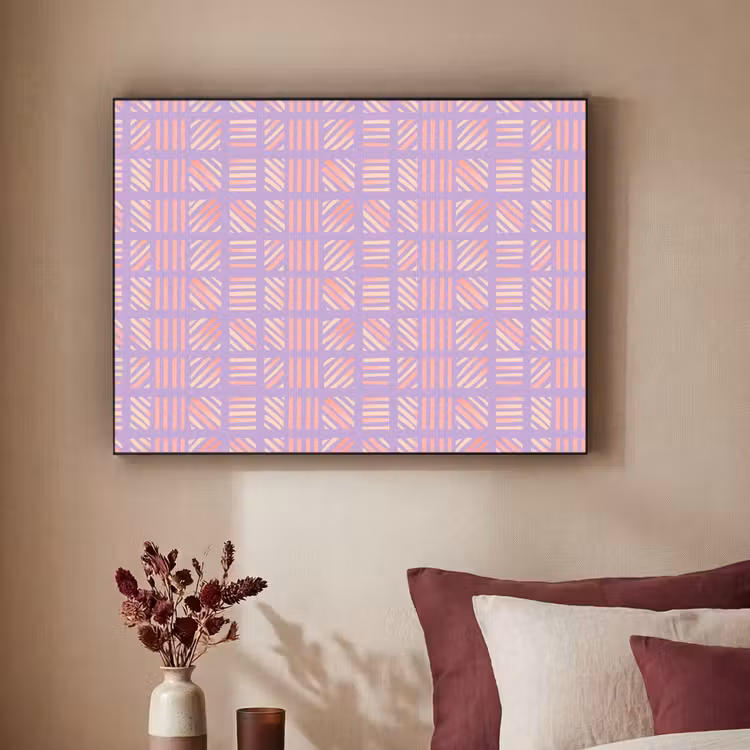 Art Frame - Lila – Rosa – Geometrisch – Streifen – Blöcke – Muster — 2