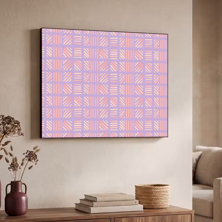 Art Frame - Lila – Rosa – Geometrisch – Streifen – Blöcke – Muster — 3
