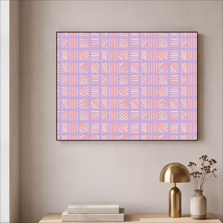 Art Frame - Lila – Rosa – Geometrisch – Streifen – Blöcke – Muster — 4