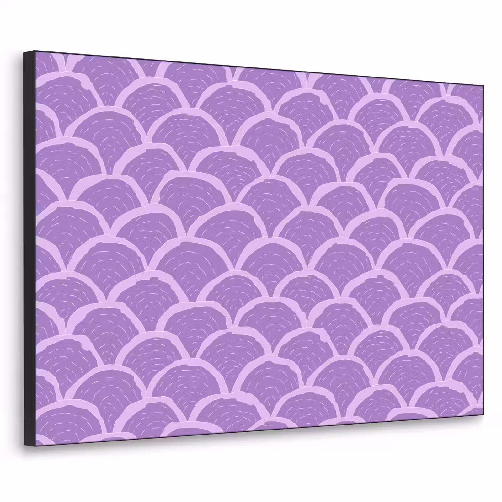 Art Frame - Lila – Schuppen – Muscheln – Handgezeichnet – Muster — 1