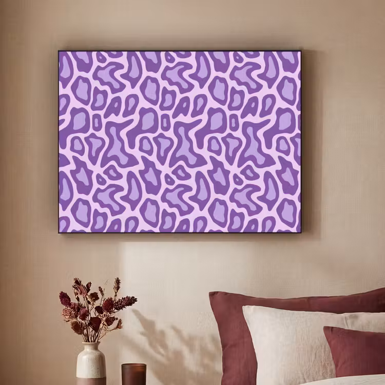 Art Frame - Lila – Abstrakt – Leopard – Flecken – Groovy – Muster — 2