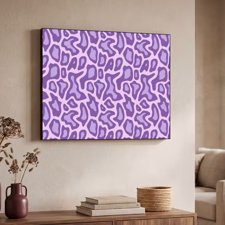Art Frame - Lila – Abstrakt – Leopard – Flecken – Groovy – Muster — 3