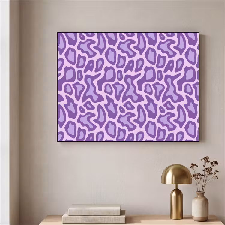 Art Frame - Lila – Abstrakt – Leopard – Flecken – Groovy – Muster — 4