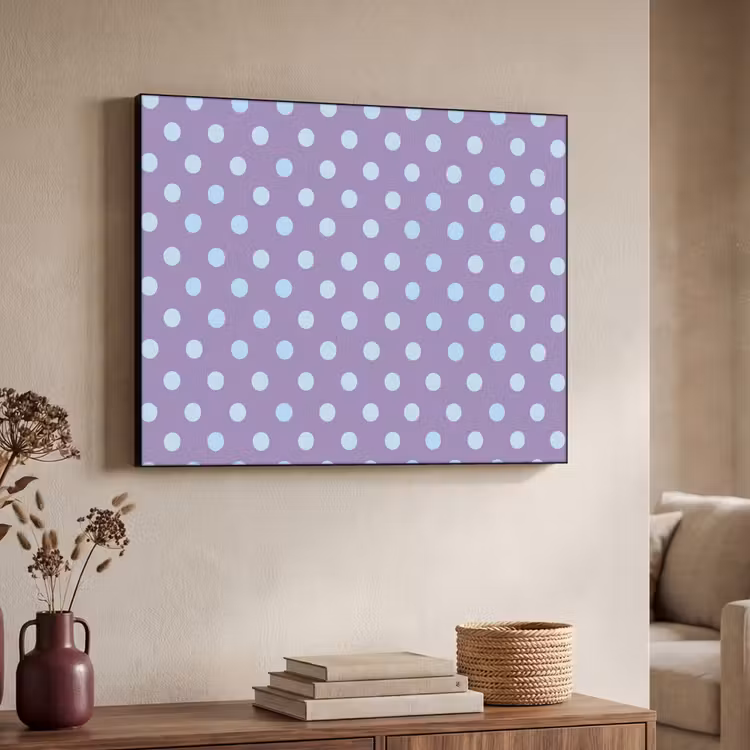 Art Frame - Lila – Blau – Geometrisch – Punkte – Polka Dot – Muster — 3